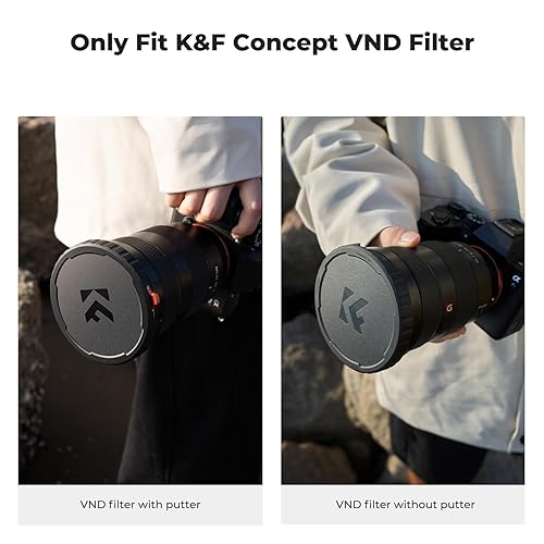 Miniatura 6 de K&F Concept Tapa de filtro de lente ND variable de 2.835 in Tapa de filtro de material TPU solo para K & F 2.835 in Filtro de densidad neutra