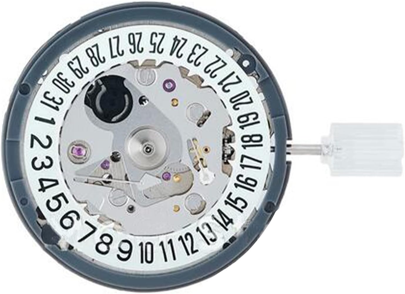 Single Calendar Movement Copper+Steel Automatic Movement Mechanical with Stem Date at 6 White Disc for NH35