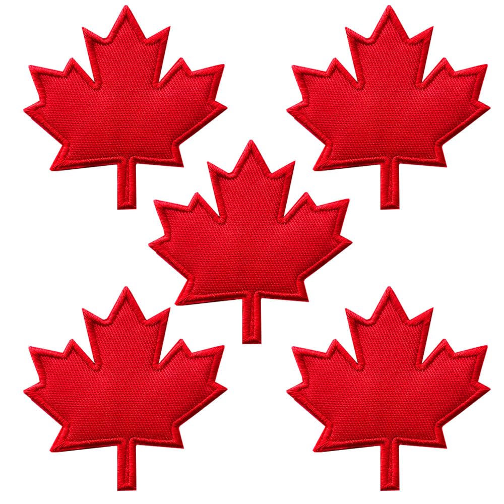 Toppe Toppa PATCH CANADA 3x5 canadese Bandiera banderina ricamata termoadesivo e
