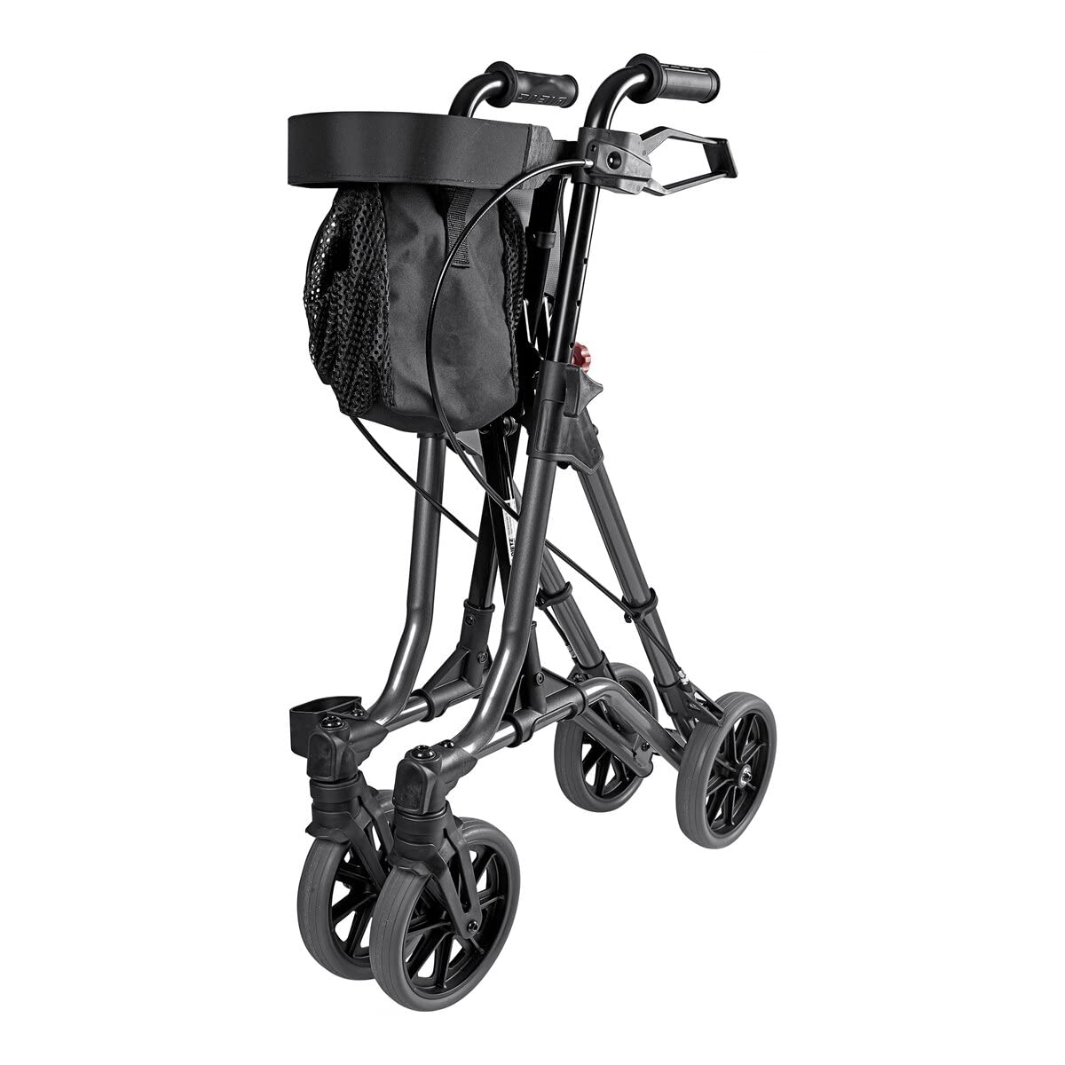 M-Eco aluminiowy chodzik, srebrny, nowoczesny, składany, 7,8 kg, 80-95 cm, pomoc w poruszaniu się