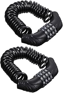 INOOMP 2pcs Helmet Lock Helmet Locks for Motorcycles Bicycles Lock Lightweight Password Lock Bicycles Code Lock Password Bicycle Lock Cable Lock Black Bold Steel Cable Bike Password Lock