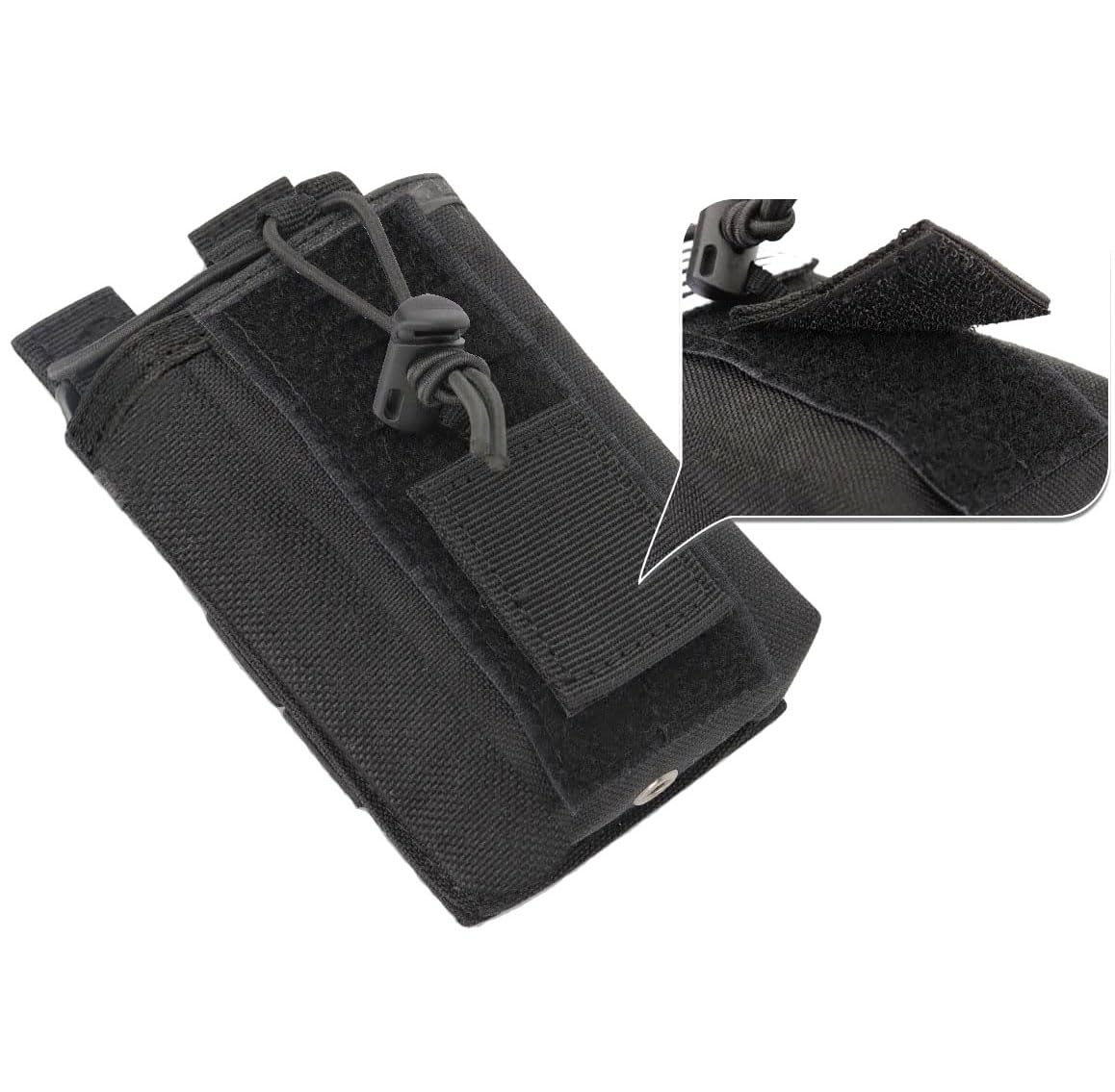 Molle Étui de Radio Tactique Porte Radio Housse, Sac pour Talkie-walkie, Support Radio Molle, Multifonctionnelle Talkie Walkie Pochette réglable pour Gilet, Support pour Talkie-walkie