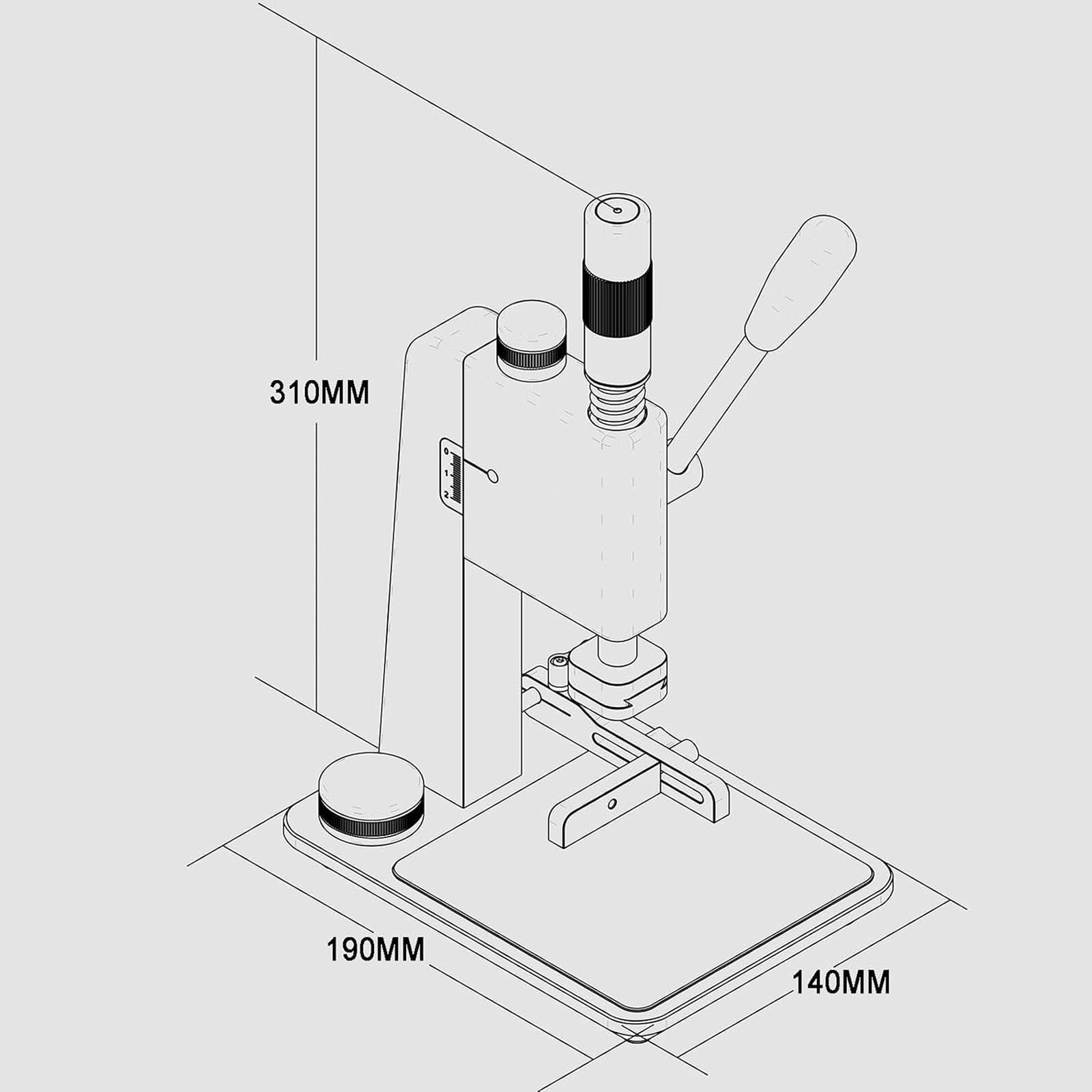 Máquina Manual para Estampar Jabón, Herramienta Artesanal para Repujar Jabón, Diseño con Mesa De Posicionamiento, Control De Profundidad De Precisión, Cabezales De Presión Reemplazables