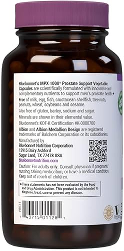 Miniatura 3 de BlueBonnet MPX 1000 Suplemento de apoyo para la próstata, 120 unidades