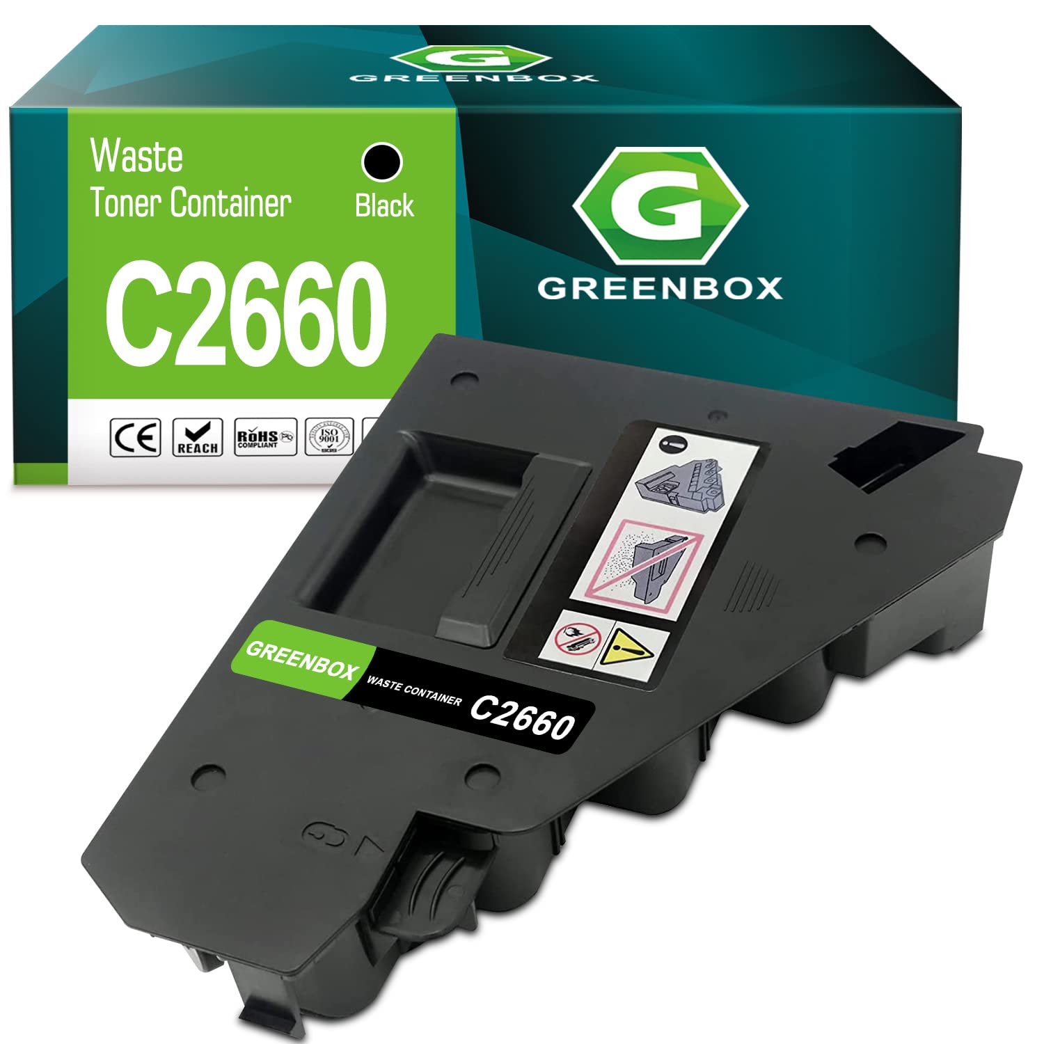 GREENBOX Compatible C2660 Waste Toner Box Replacement for 331-8438 NTYFD C2660 Waste Toner Container for Dell C2660dn C2665dnf C3760n C3760dn C3765dnf