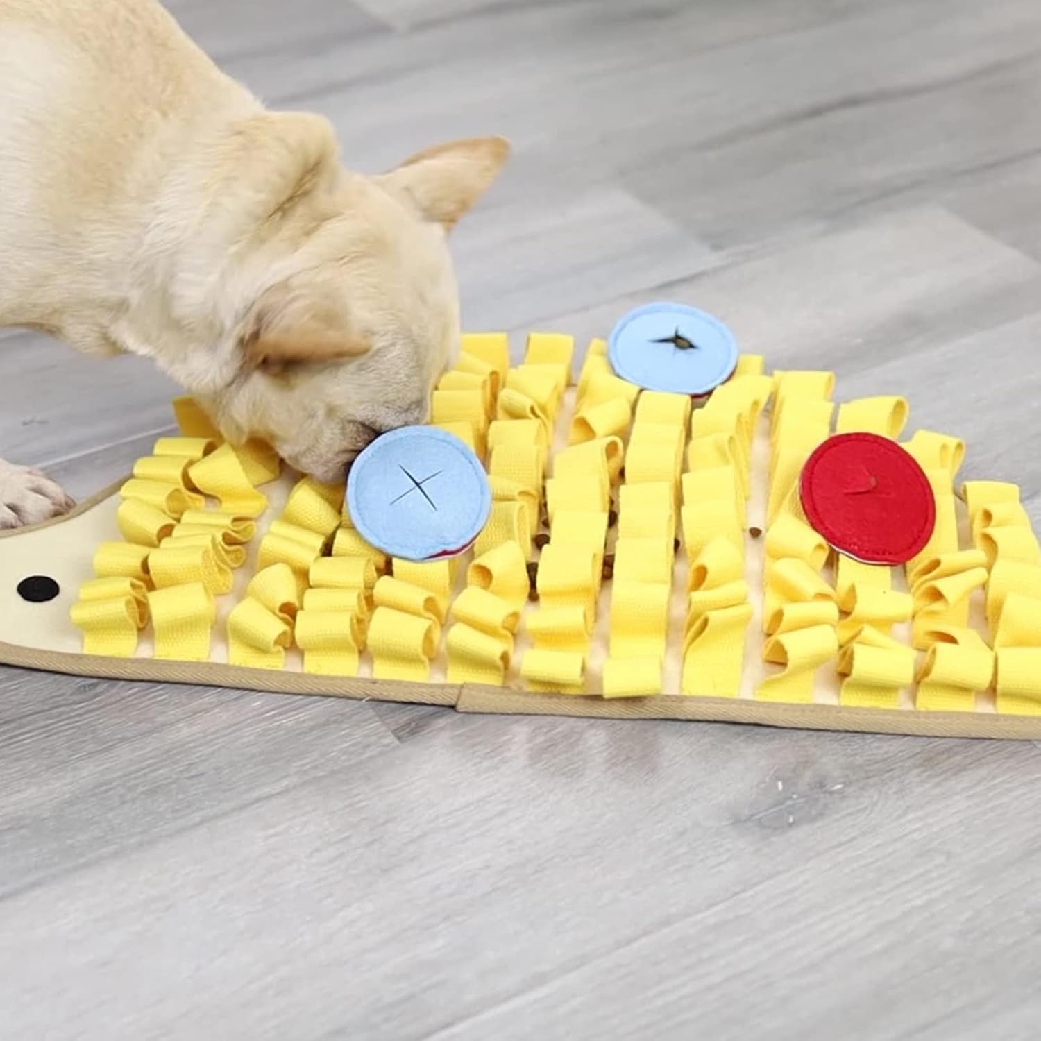 Hedgehog Snuffle Mat for Dogs, Pet Dog Feeding Mat,Nosework Feeding Blanket Sniffing Pad for Interactive Games, Dog Puzzle Mat for Puppies,Encourages Natural Foraging Skills