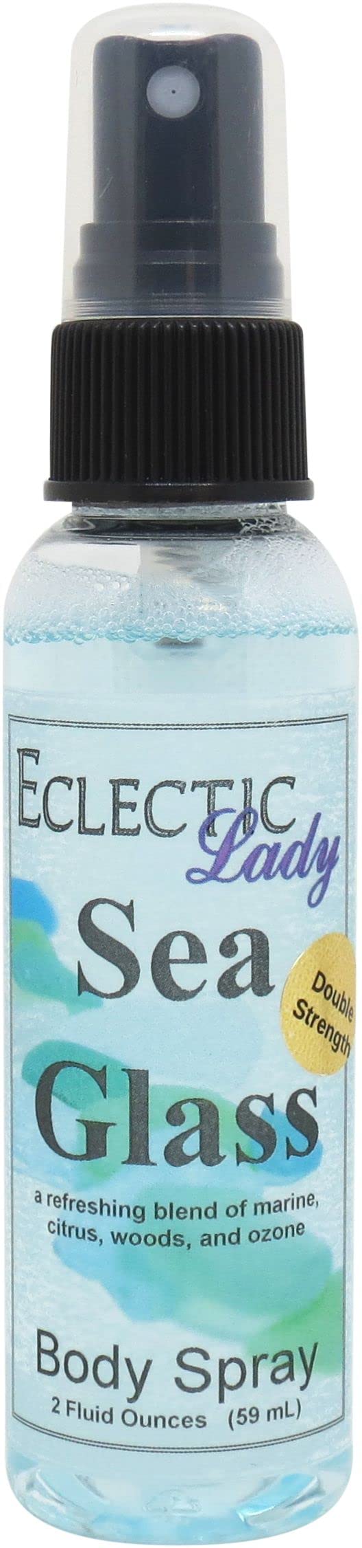 Eclectic Lady Sea Glass Body Spray, Double Strength, 2 ounces, Body Mist for Women with Clean, Light & Gentle Fragrance, Cologne with Soft, Subtle Aroma For Daily Use
