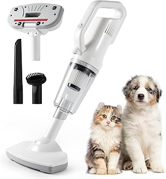 Amazon Co Jp Ipettie コードレス ペットヘアバキューム 100pa 強力吸引 Ledライト付き 4種類のノズル 猫の毛や犬の毛 の掃除機 抜け毛用 ポータブルハンドヘルド掃除機 ペットの毛用 ペット用品
