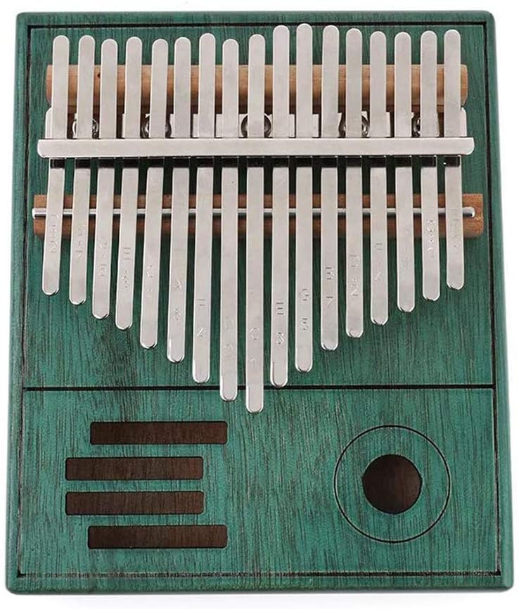 Kalimba instrument 17 key mahogany thumb piano Kalimba Bula children adult beginners,Green