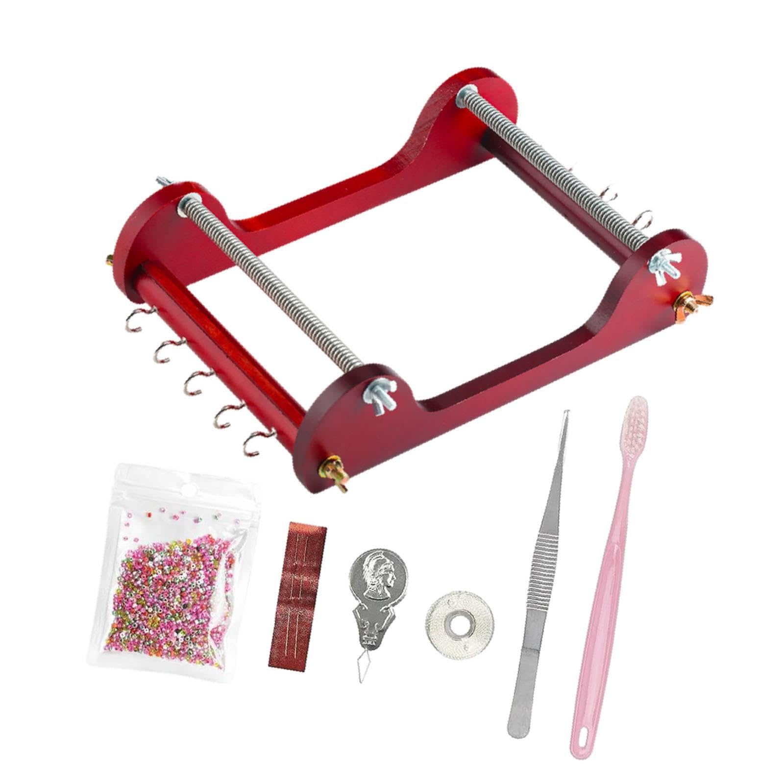 Telaio per Perline in Legno, Hobby Creativo per Principianti, Creazione di Braccialetti Fai da Te.