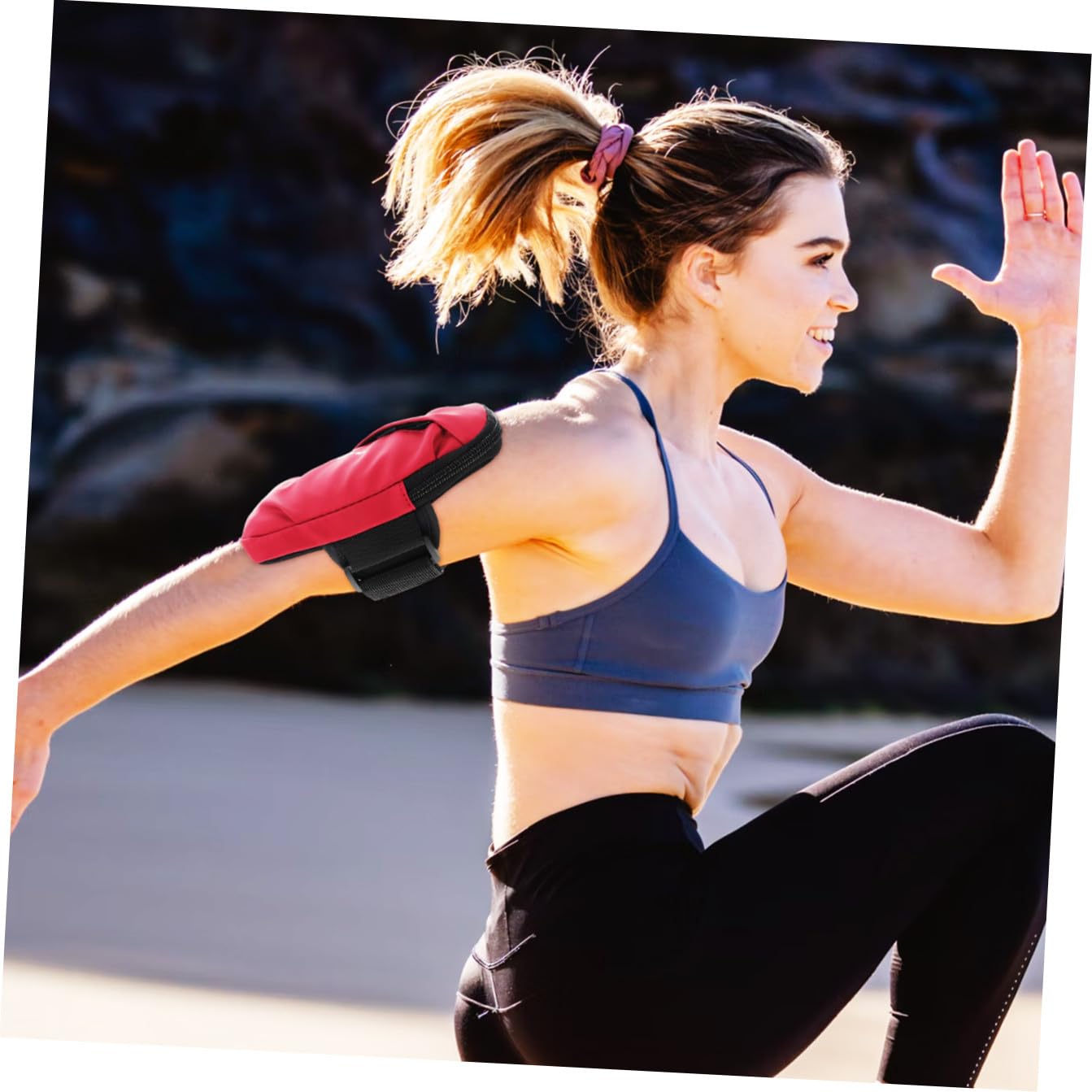 HEMOTON 4piezas Soporte para Teléfono Móvil Brazo Funda De Running Bolsa De Almacenamiento Elástica para Deportes y Viajes Compatible Smartphones