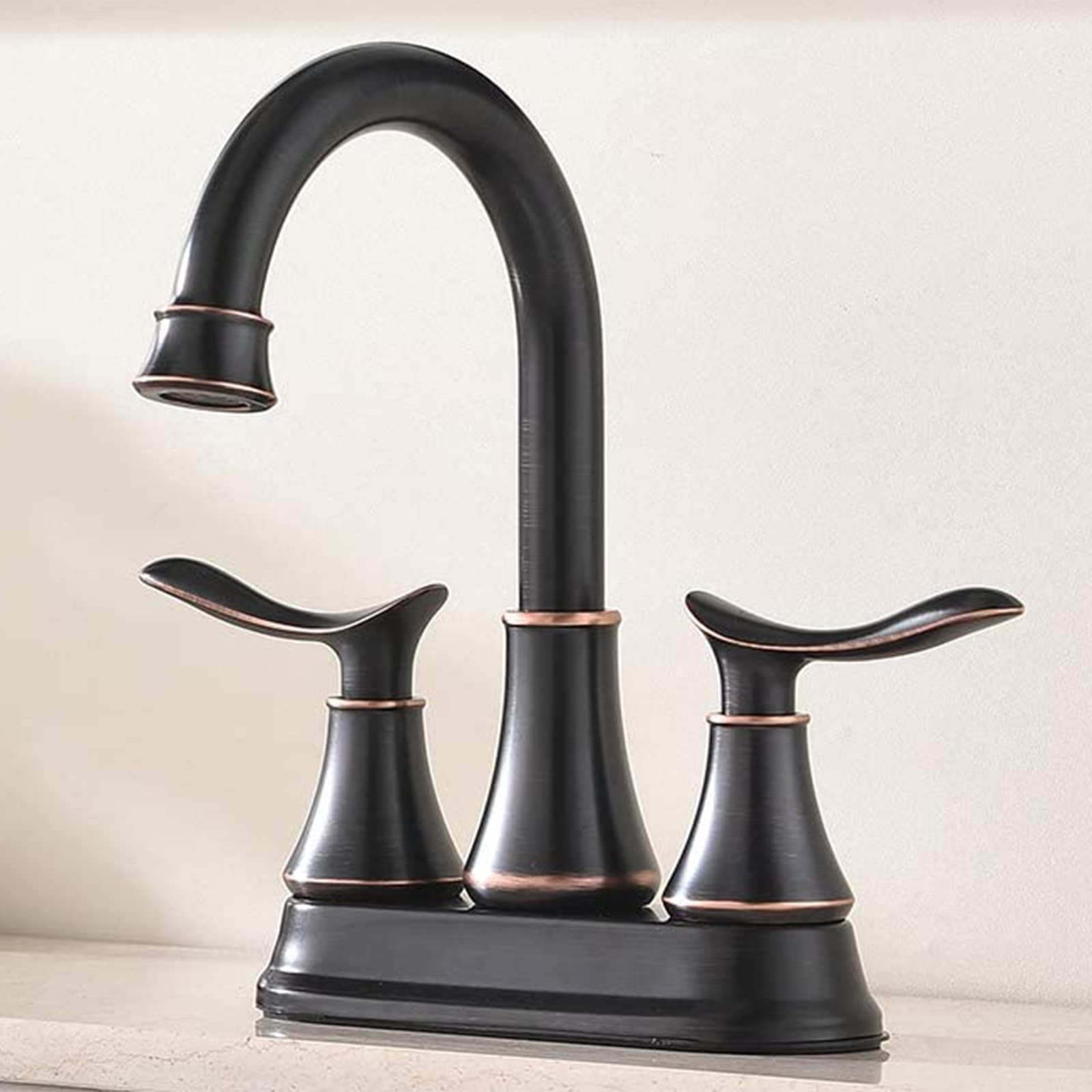 KINGO HOME Modern 2 Handle Oil Rubbed Bronze Bathroom Faucet, Bronze Bathroom Faucets RV Rubbed ...