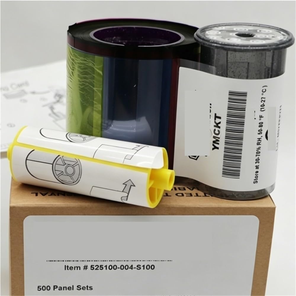 Farbband-Set for Kartendrucker YMCKT 525100-004-s100, passend for Drucker der Serie Entrust Sigma DS1, DS2, DS3(525100-001-s100)