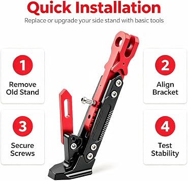 Adjustable Motorcycle Kickstand for Sym GTS Joymax 250i evo/GTS Joymax 300i evo/HD 125/200/300/HD 2 125/170