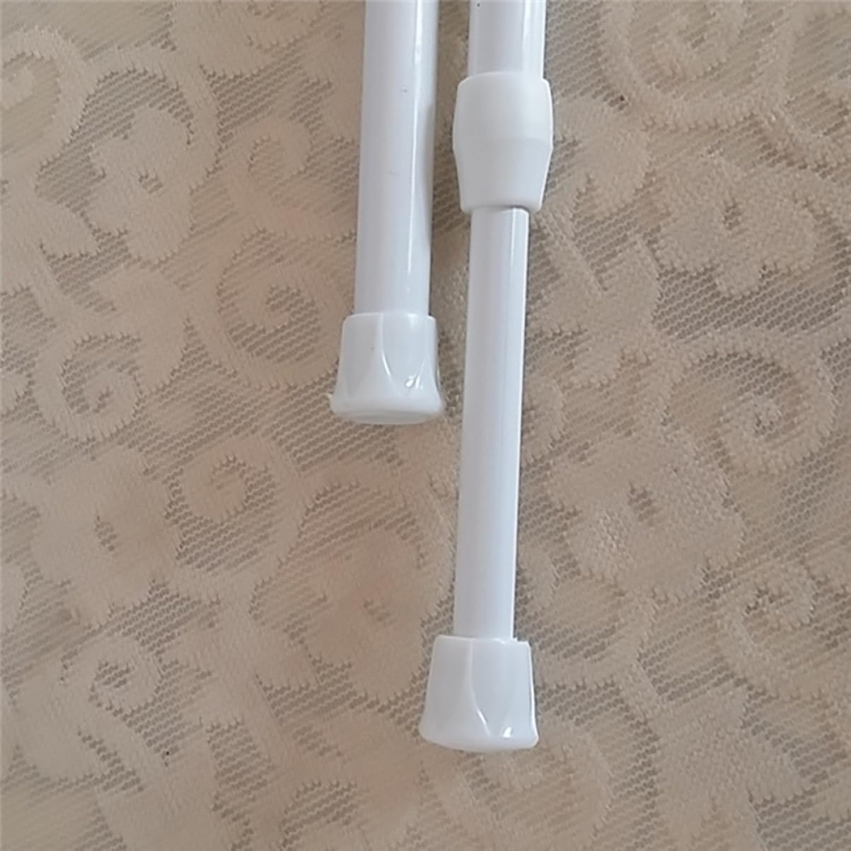 4pcs High Carbon Steel Telescopic Shower Curtain Rod Tension Rod for Bathroom No Drill Installation Extendable Easy to Use
