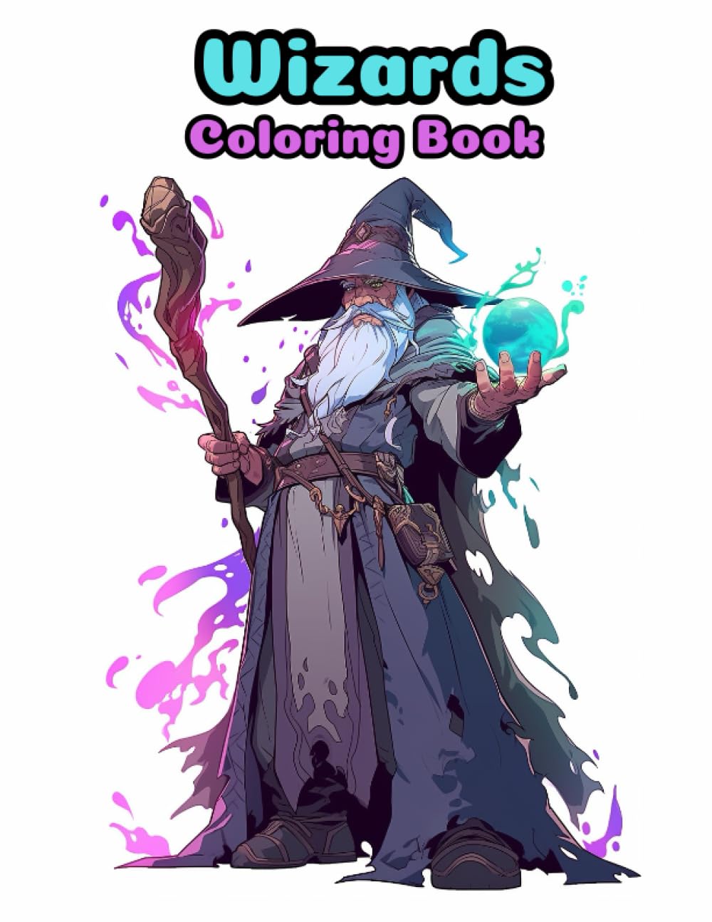 Wizards Coloring Book: Wizard RPG Character Concept Art Coloring Book of Many Fantasy Races