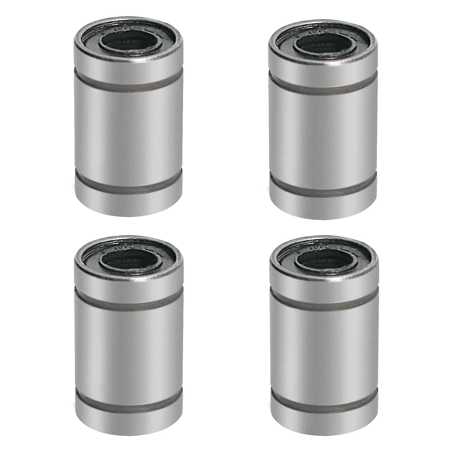 LM6UU Linear Motion Bearings 6mm ID 12mm OD 19mm Length Chromium Steel Bushings with 4 Ball Circuits for CNC 3D Printer Reprap and Linear Rail Applications - Pack of 4-image-9