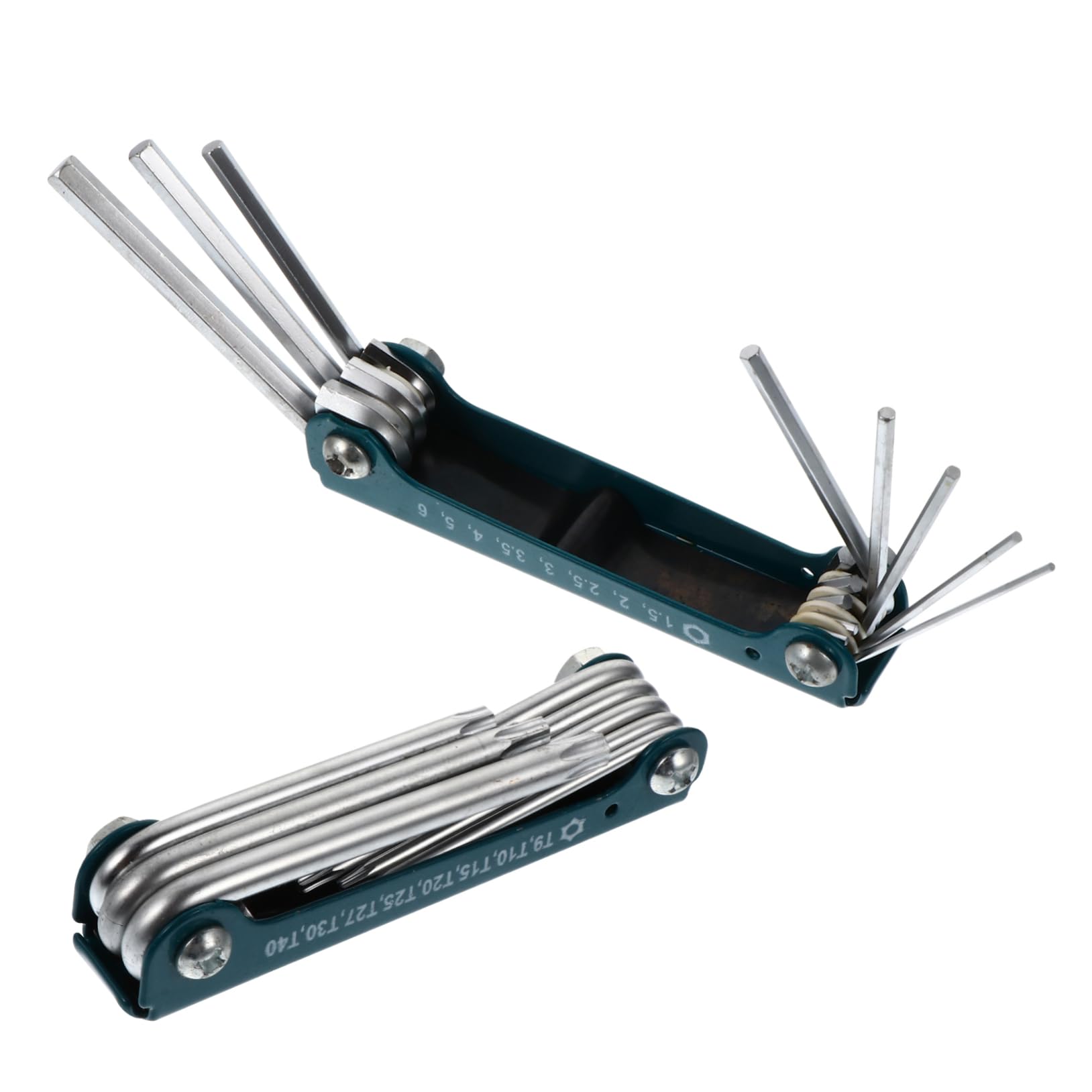 Hemobllo2pcs Folding Wrench Set Multitools Fold- up Hex Key Cycling Wrench Screwdriver for Repair Mechanic Repair Tool Kit Hand Tools Repairing Wrench Mechanical Iron Travel Equipment