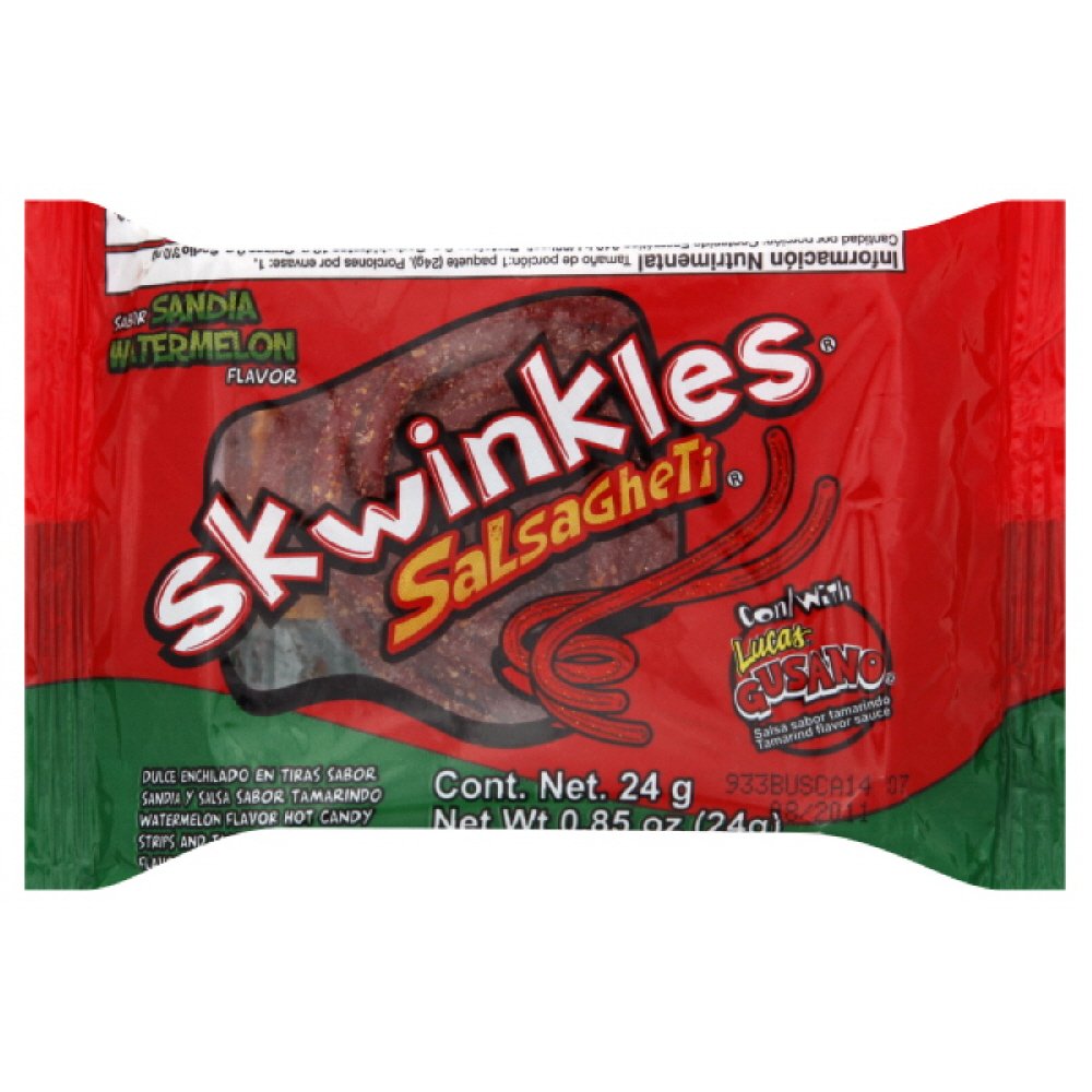 Lucas Salsaghetti Candy, Watermelon, 0.8500-ounces (Pack of12)