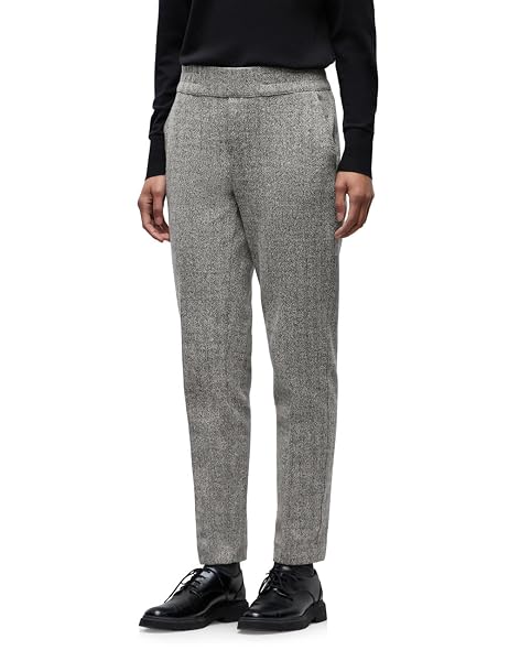 Street One 3717258 Pantaloni Effetto Melange, Nero, 44W x 28L Donna
