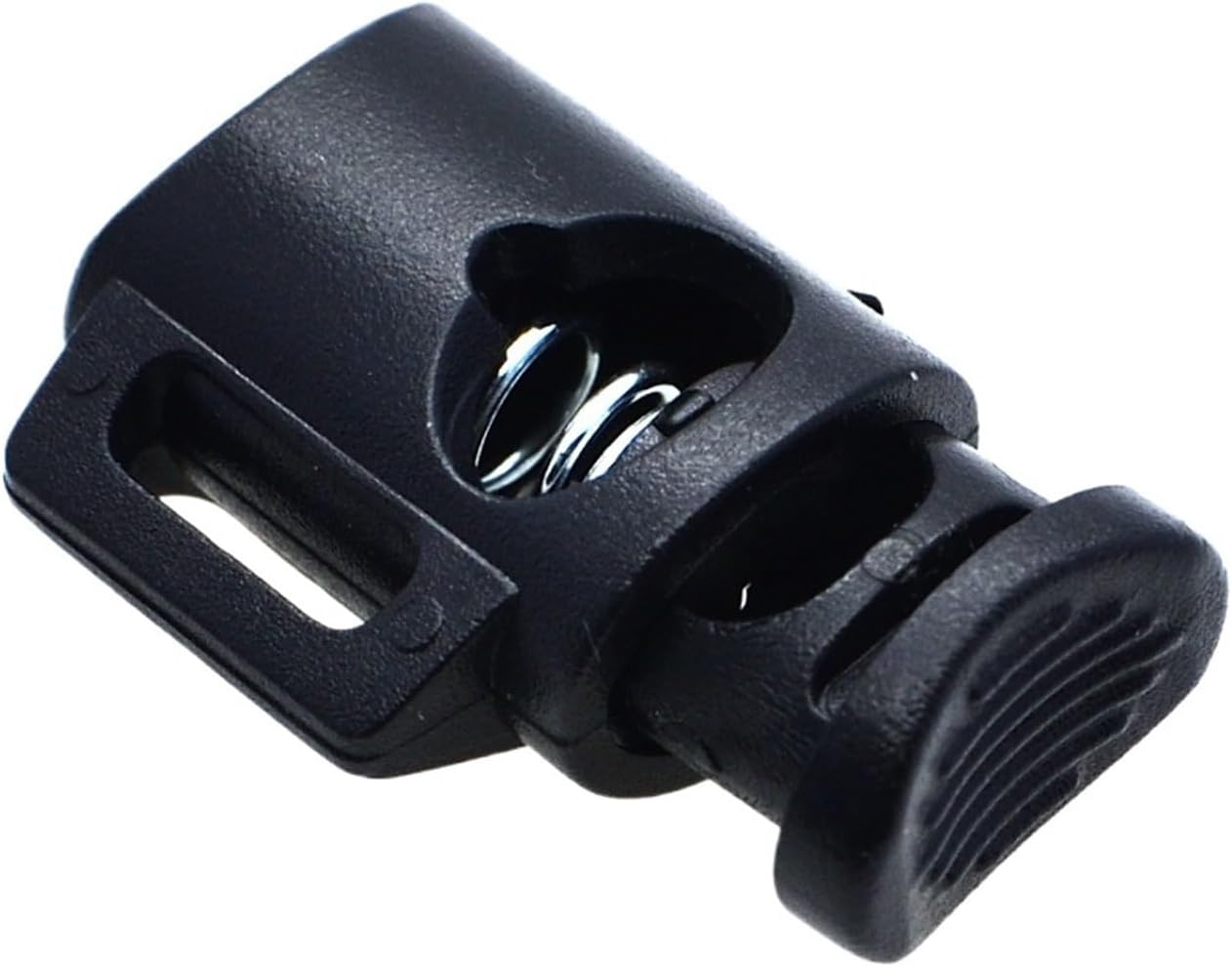 Cord Lock 100Pcs/Pack Cord Lock Cylinder Barrel Toggle Stopper Plastic Black 26.5mm*18mm*10mm