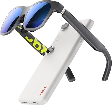 XREAL xbx a01+ AR Glasses and Beam Pro 5G 8G+256G Bundle, Unlock Anchor Mode to Keep Your Private 147" Screen in Place, Android and Google Play Built in, No Phone Needed