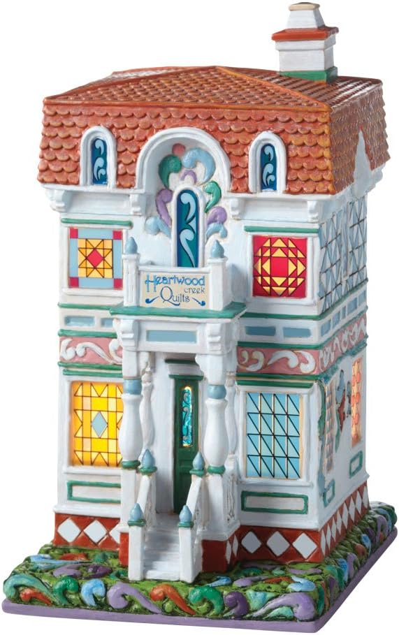 Department 56 Jim Shore Village Heartwood Creek Quilts Lit House