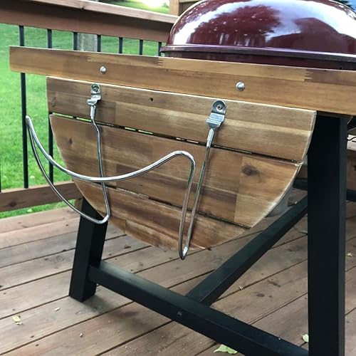 Miniatura 6 de QuliMetal Soporte para tapa deslizante y Whirlpool de acero inoxidable para todas las parrillas de carbón Weber de 18.5 pulgadas y 22.5 pulgadas