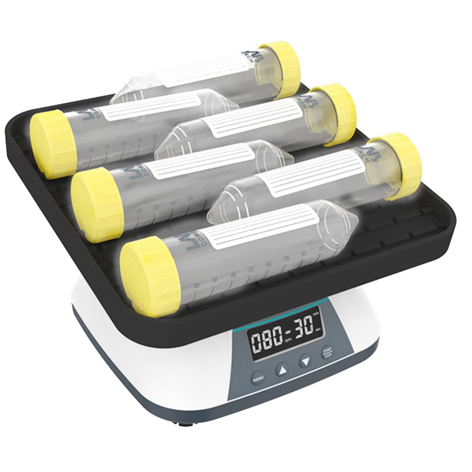 Lab Oscillator Digital 3D Shaker, Compact Orbital Rotator Shaker with Continuous Mode or Timer Mode, Adjustable Speed 40-200RPM, with LED Digital Display Speed and Time, for Classrooms