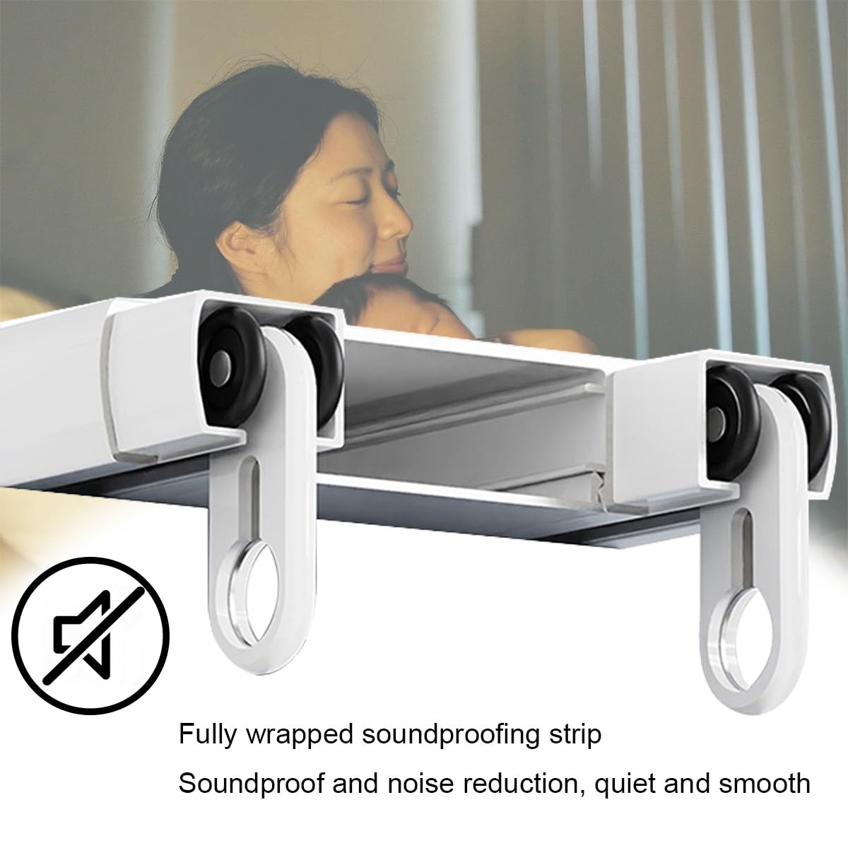 Rail de rideau de plafond à double rangée ultra-fin, silencieux, pour salon et chambre à coucher, raccords complets en aluminium, 6,2 m, noir