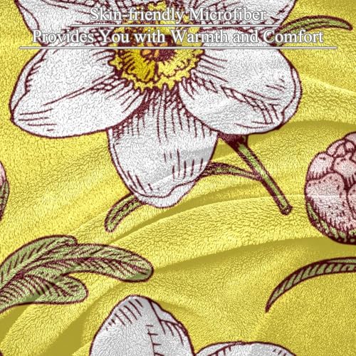 Couverture microfibre chaude et douce jeté de canapé imprimé floral - 3