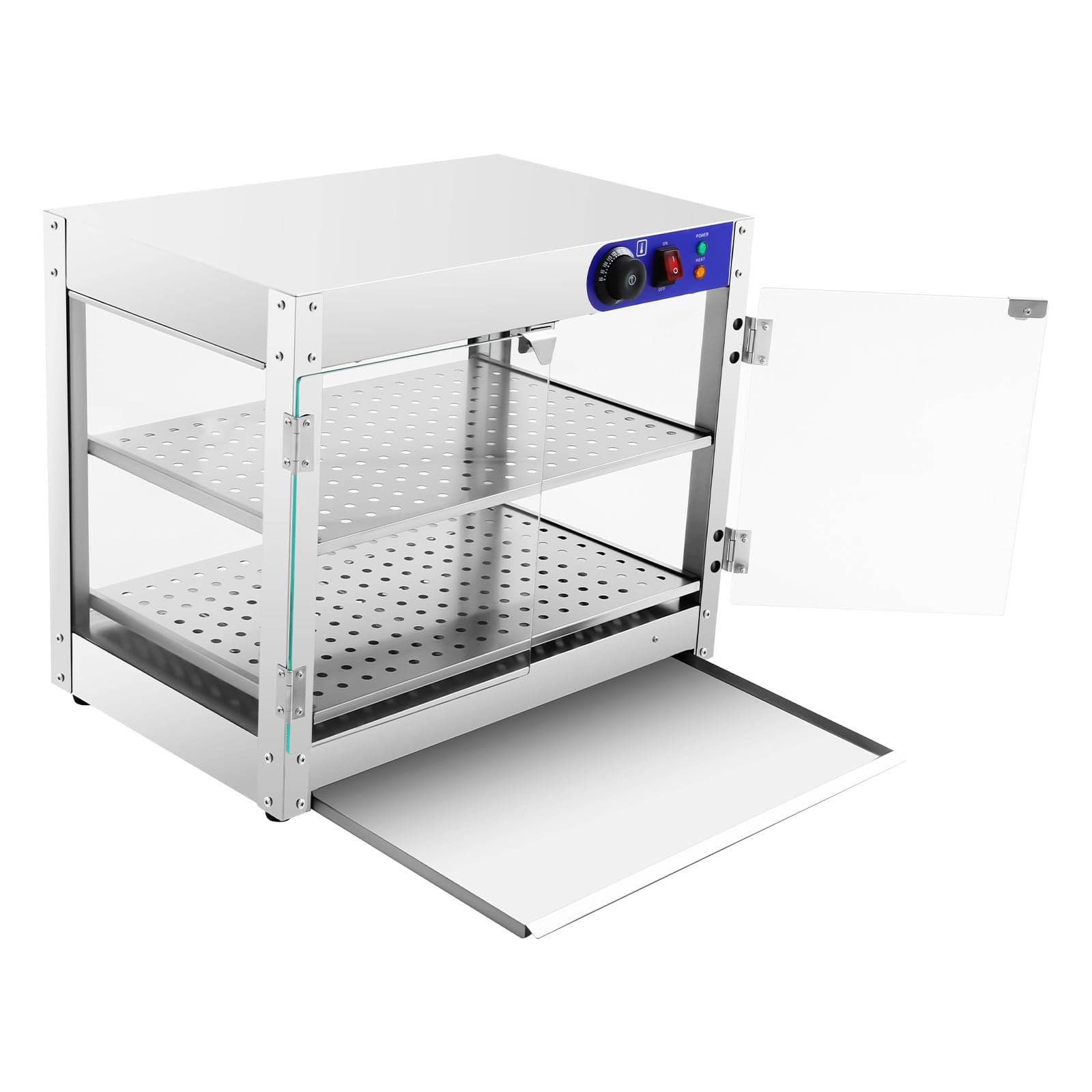 Vitrina Expositora para Calentadores de Alimentos Plata 61 * 38 * 51cm
