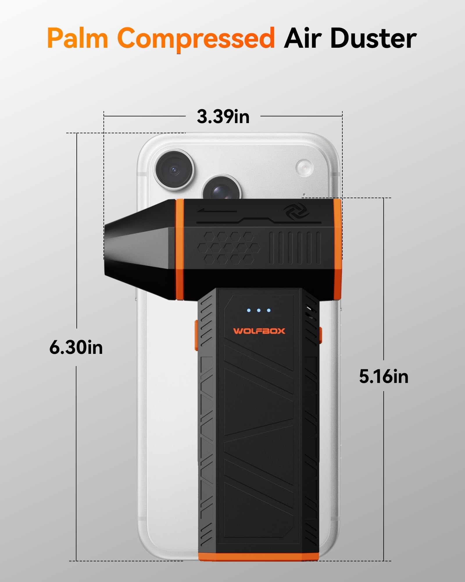 WOLFBOX MegaFlow 50: Powerful Electric Air Duster -8
