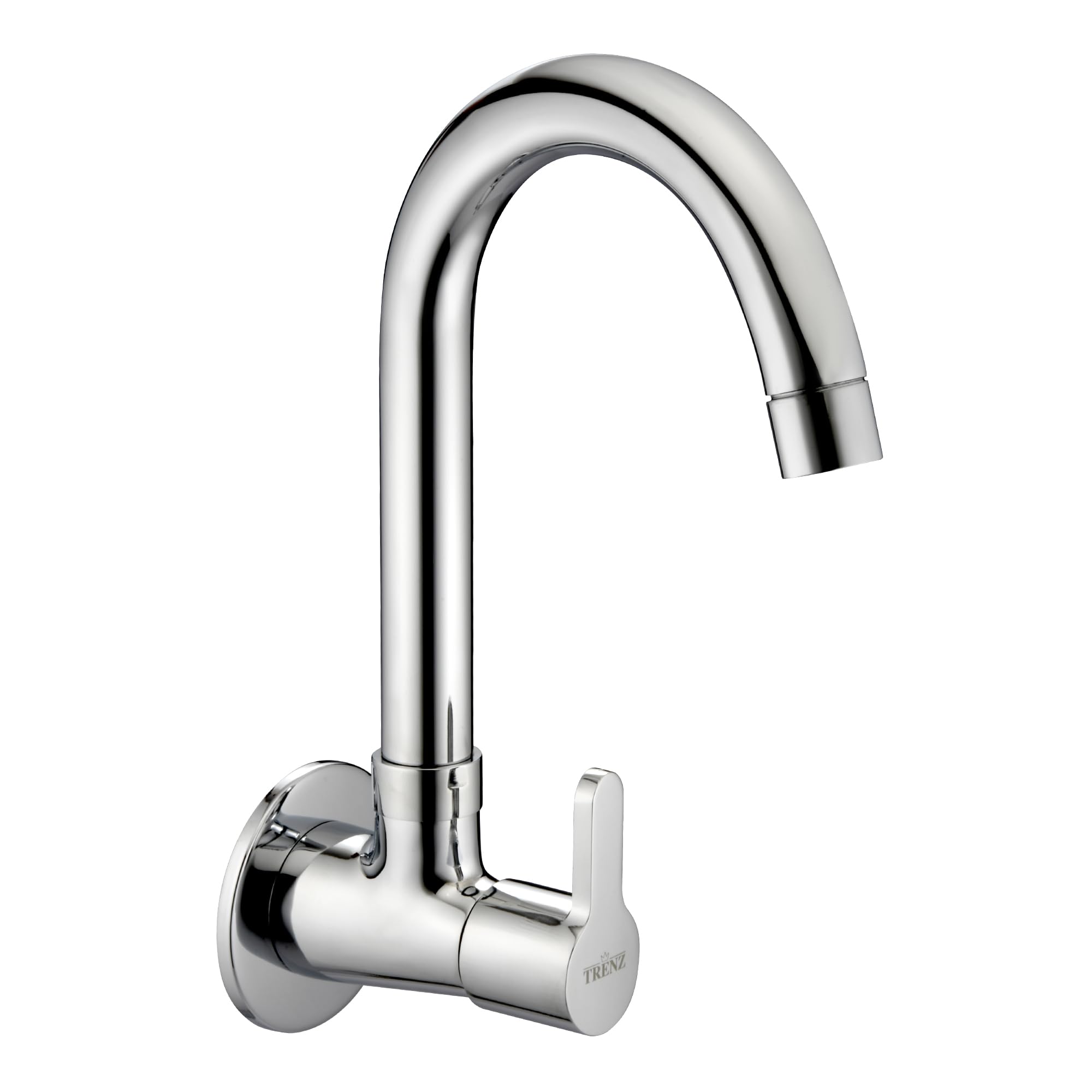 TRENZ FA2101561 Kitchen Sink Tap – 360 Degree Swivel Rotational Pipe Faucet, Aerated High Flow Faucets, Brass Water Taps for Sinks/Wash Basin, Full Sink Access, Wall Mounted Chrome Plated (B0DCGPSJW8) Amazon Price History, Amazon Price Tracker