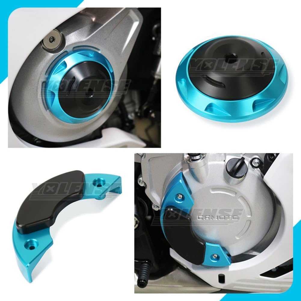 ALmart Motorcycle Engine Guard Case Protector Cover Frame Slider Fit for CFMOTO 675SR-R 675SS 675NK Black