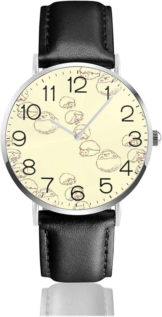 Amazon ハリネズミ 腕時計 メンズ レディース 防水時計 軽量 耐衝撃 アナログ ウオッチ シンプル カジュアル ファッション 革バンド クォーツムーブメント ビジネス 通勤 宴会 平日 成人祭 プレゼント メンズ腕時計 腕時計 通販