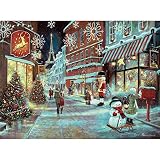 Bits and Pieces - 1000 sztuk efekt brokatu puzzle dla dorosłych 51 cm x 69 cm - Boże Narodzenie w Paryżu - 1000 szt. wakacje zima śnieg eifel Tower puzzle autorstwa artysty Ruane Manning