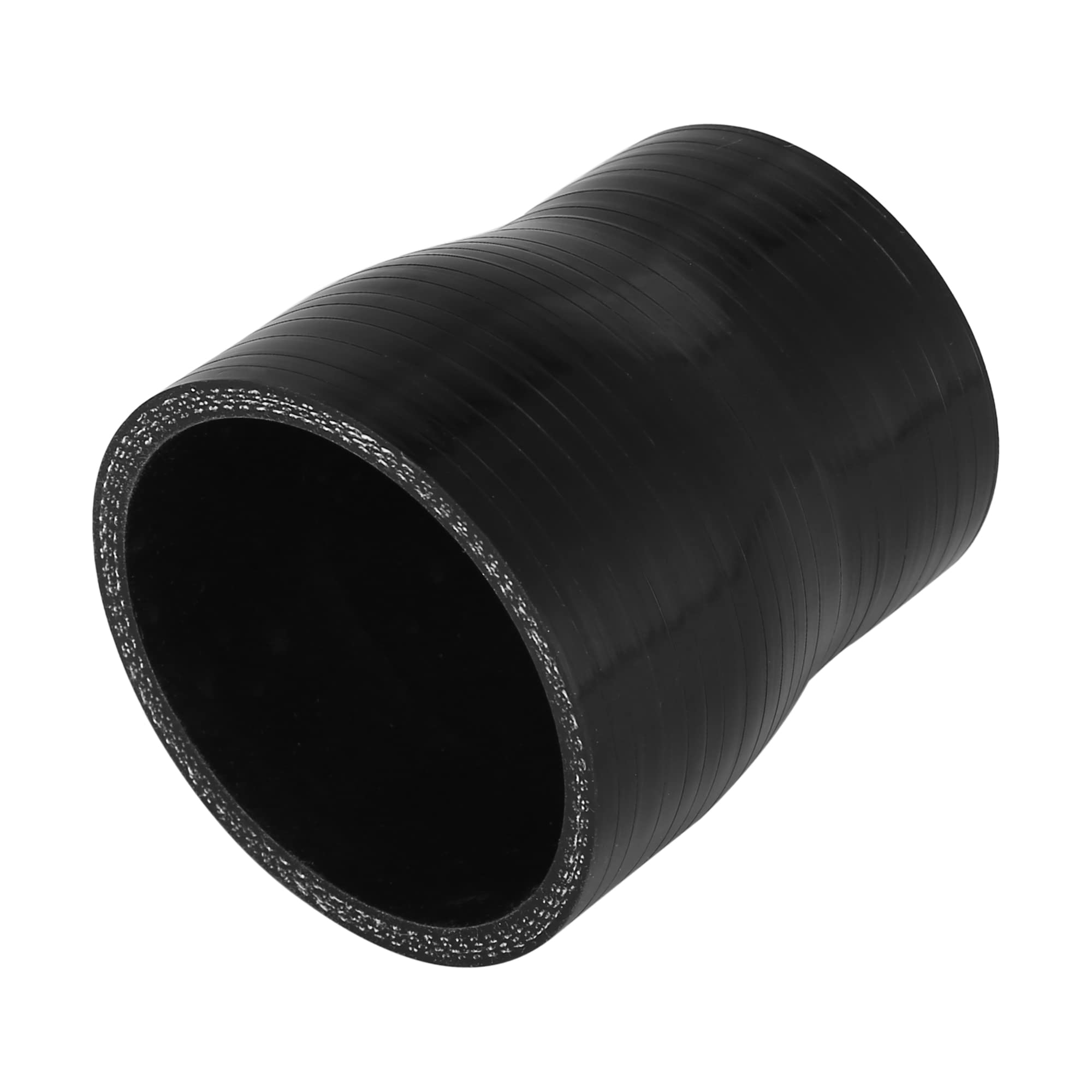 X AUTOHAUX 51mm Silicone Reducer Hose - 2.01" ID, 200mm Length, For Intercooler Piping With Clamps (Black/Red)