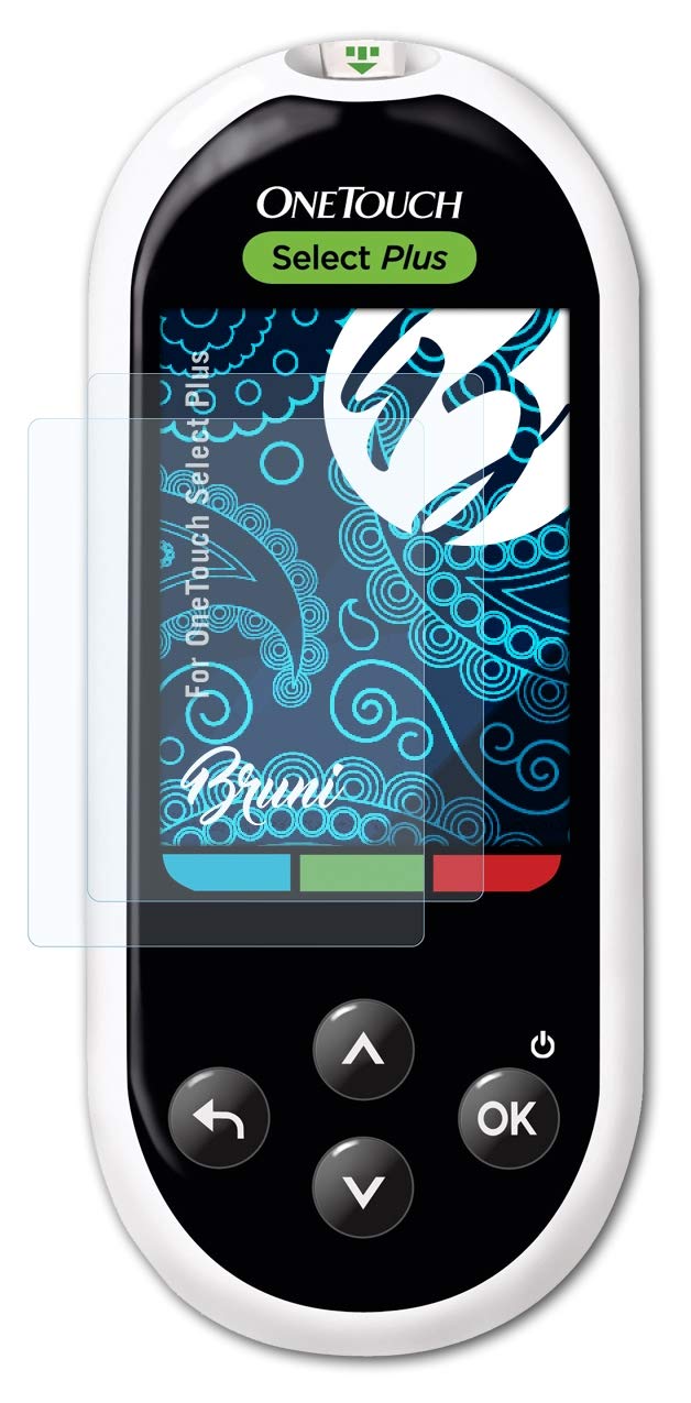 BruniScreen Protector compatible with OneTouch Select Plus Protector Film, crystal clear Protective Film (2X)