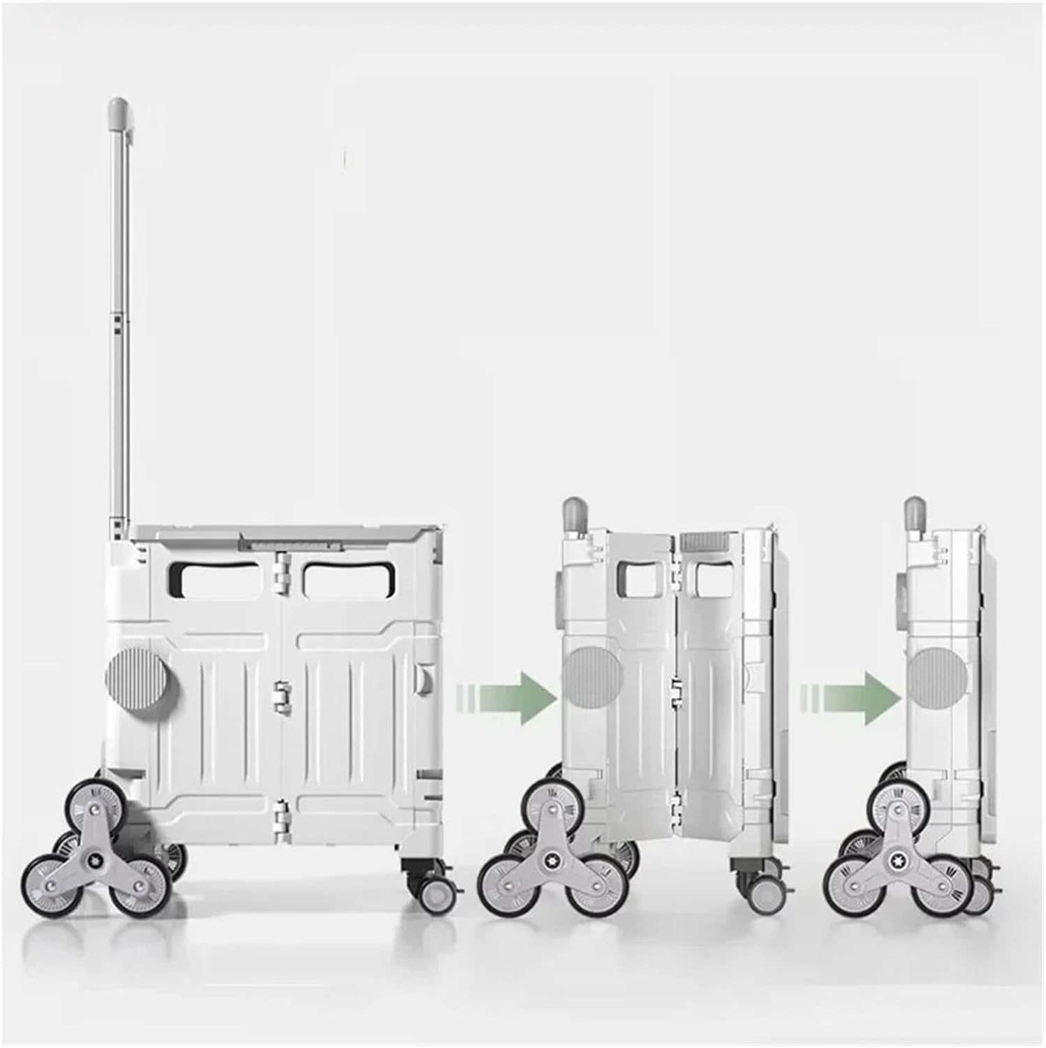Camping TrolleyVegetable Basket Trolley Pull Rod Rear Shopping Cart Outdoor Folding Portable Shopping Carts-Picnic(45L Grey1)