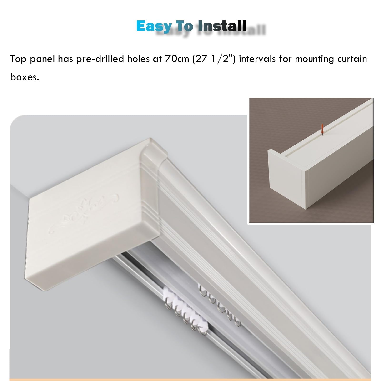 Housse de tringle à rideau personnalisable pour fenêtres – Manchon de tringle à rideau de plafond pour douches, chambres et dortoirs, options de 0,9 à 10 m en marron, parfait pour une décoration