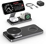25W 3 en 1 Station de Charge Magnétique pour iphone 17e/17/16/15/14/13/12/Air, Compatible avec Apple Watch 11/10/Ultra/SE Pods Pro, Chargeur Pliable avec Adaptateur - 1