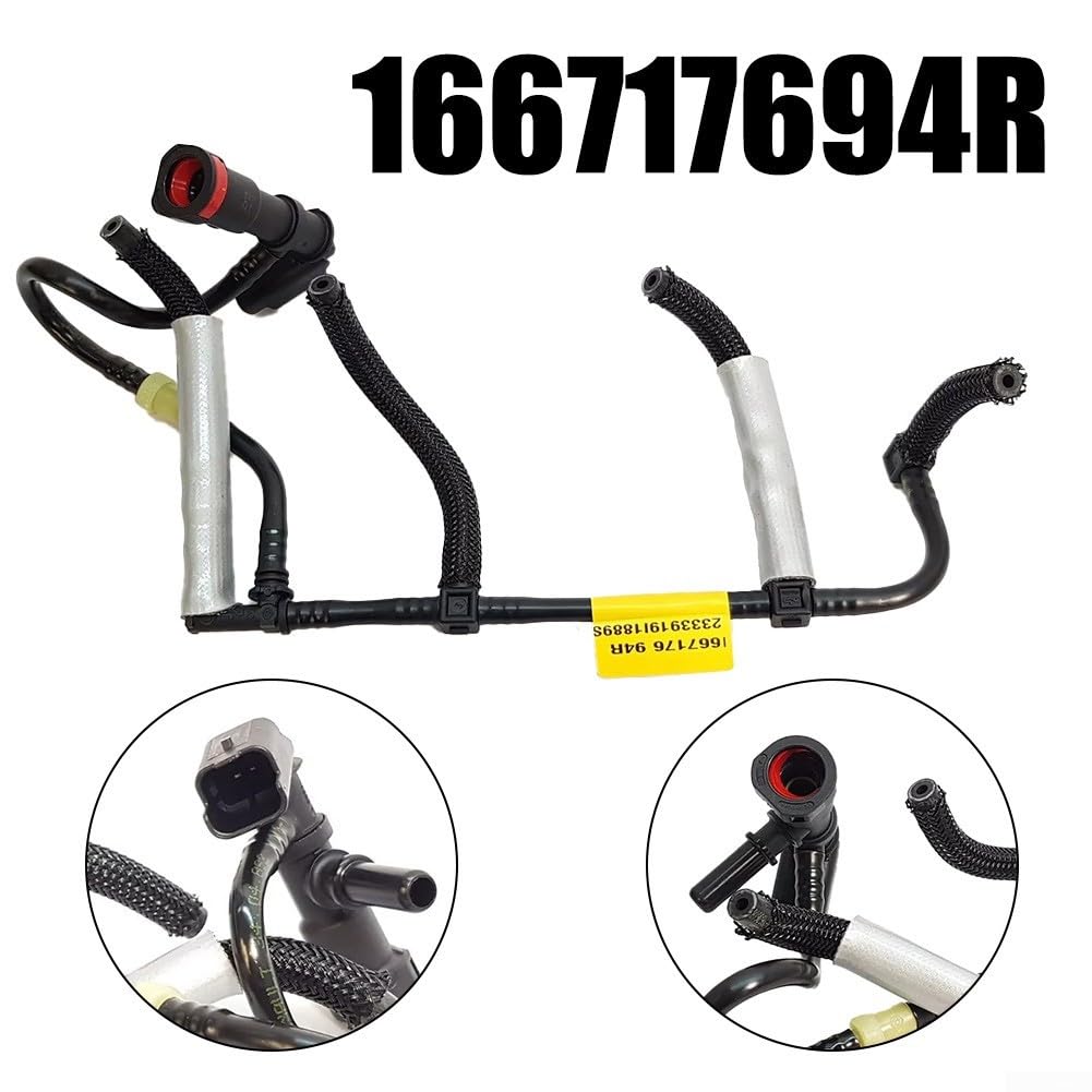 Tuyau de retour de carburant pour Dacia pour Lodgy 2013-2019 pour Grand Kangoo II ABS noir de rechange compatible avec OE 166717694R 8201003973 1667100QAM système de carburant de véhicule