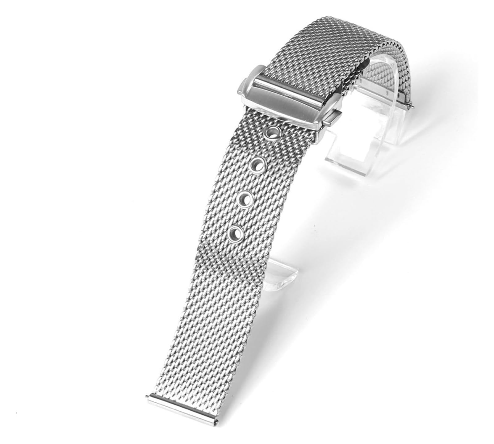 Metalowe Paski Do Zegarków, Pasek Ze Stali Nierdzewnej Z Siateczki 20 Mm/22 Mm, Uniwersalny, Męski, Damski, Metalowy Pasek Z Siateczki Do Zegarków Kwarcowych Lub Smartwatchy/Sier/22Mm