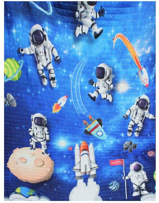 Trapunta Trapuntino Letto Singolo Astronauta Pianeti Cielo Blu Bambino