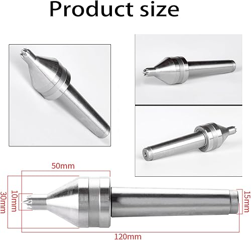 Miniatura 5 de Herramienta de torneado de madera, herramienta de torneado de torno de madera de metal con rodamiento vivo (MT2)