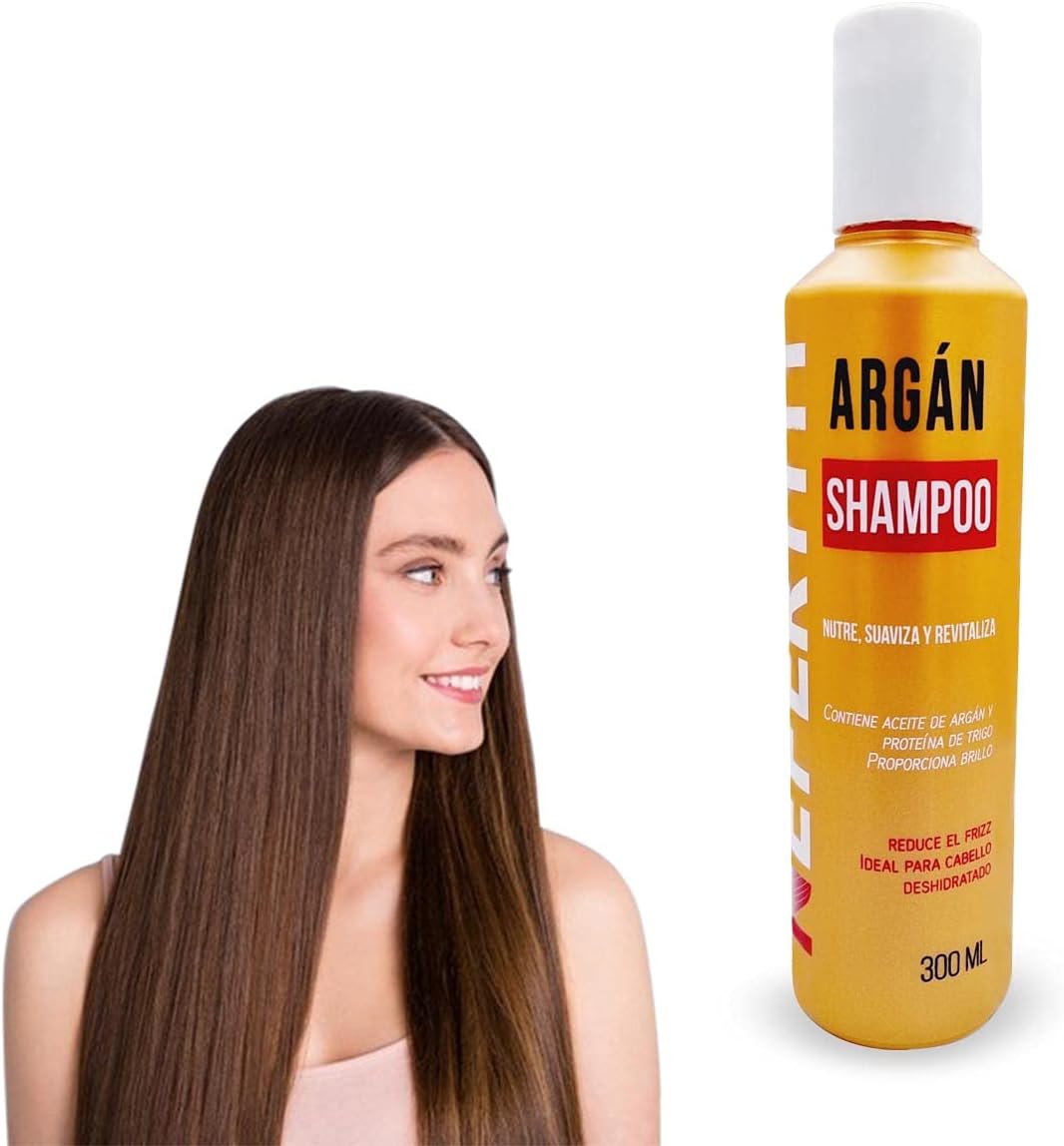 Shampoo con Aceite de Argán Nefertiti para Cabello Extremadamente Seco,  Opaco y sin Brillo Anti Frizz, Limpia e Hidrata en Profundidad, Suaviza y  Revitaliza las Fibras Capilares 300ml. : Amazon.com.mx: Belleza