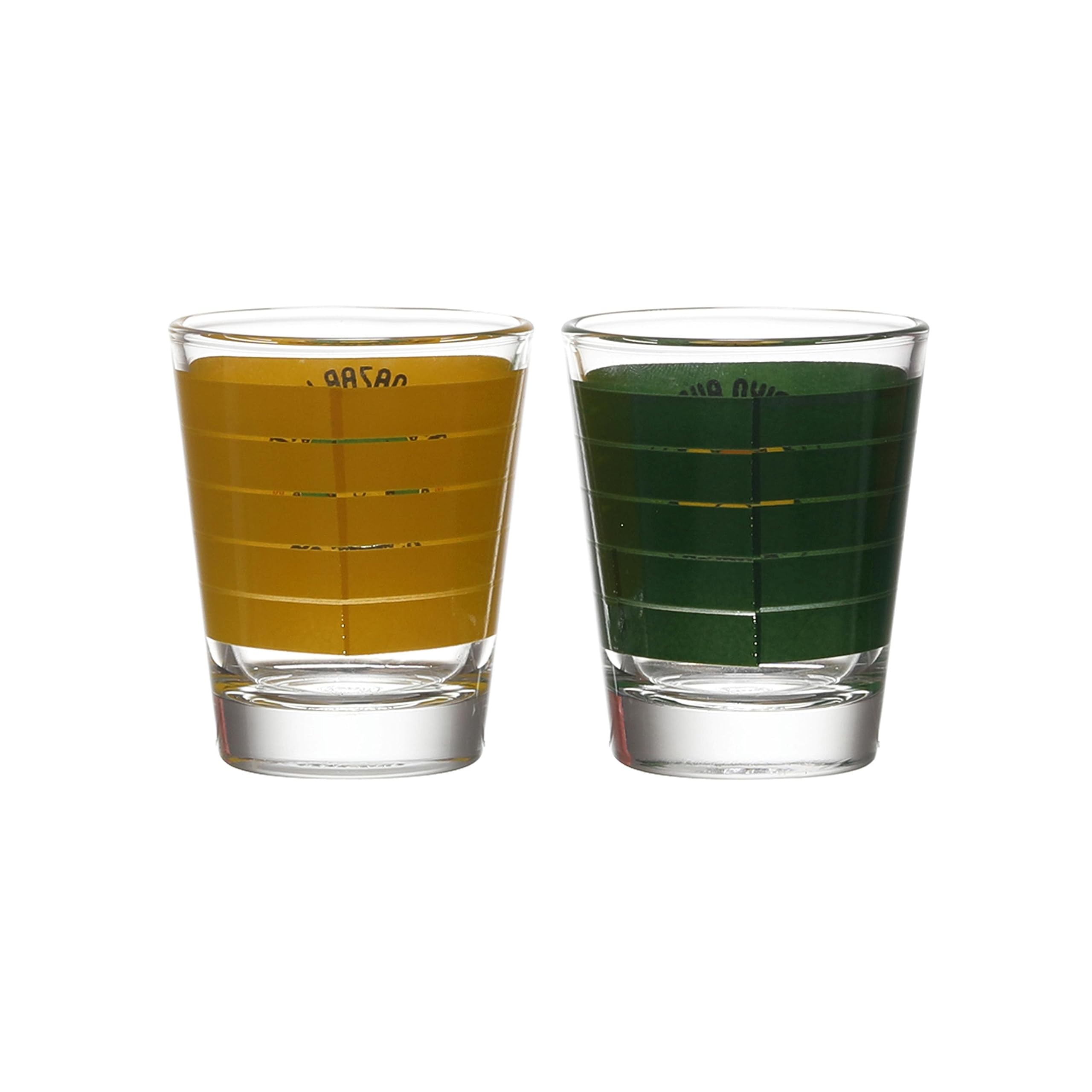 EK DO DHAI Bob Dylan Shot Glass Set of 2 Clear Shot Glass with Heavy Base Shot Glasses for Drinking Vodka + Liquor + Bars + Cocktail + Home Bar | 60ml-2 Oz (Buri Nazar Wale Shot Glass) 2