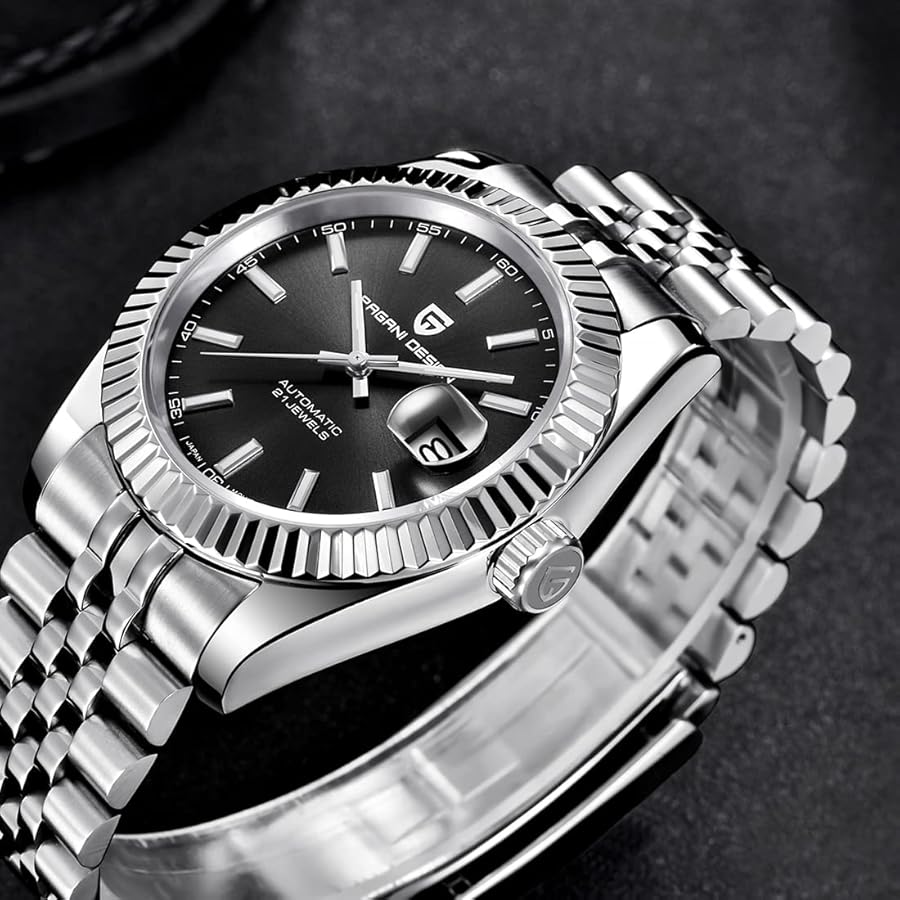 Amazon | RollsTimi Pagani Design 自動巻きメンズ腕時計、日本