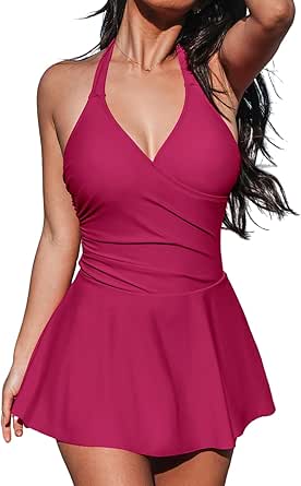 Women's One Piece Swimsuit Sexy Black Cutout Scallop Trim Bathing Suit